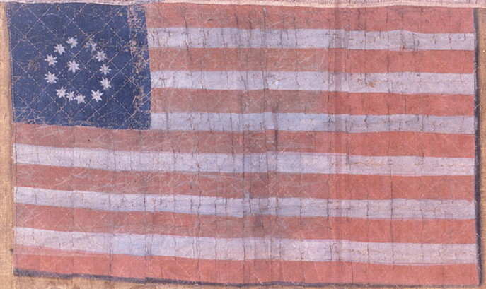 Society of Pewterers Flag, Canton detail