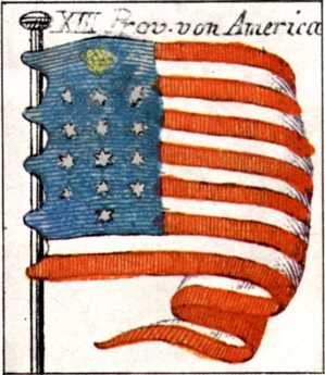 Flag on 1782 Lotter Flag Sheet