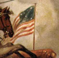 Flag in Trumbull's Painting of Battle of Princeton