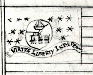 Flag sketched in Stiles' diary